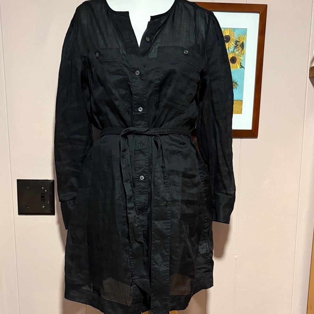 Banana Republic Black Long Sleeve Dress